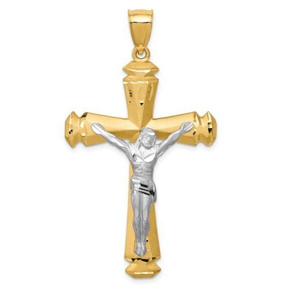 14k Gold Crucifix, new